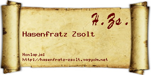 Hasenfratz Zsolt névjegykártya